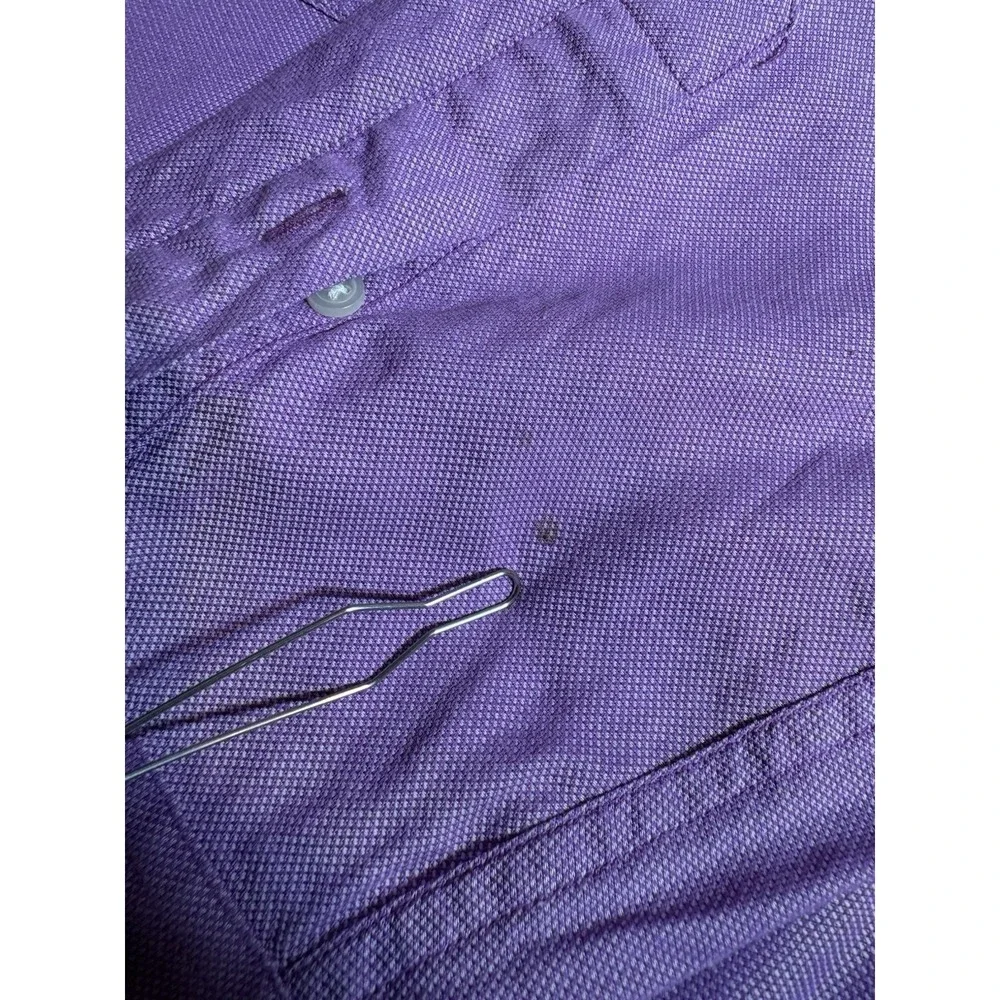 Banana Republic Shirt Men's XL Untucked Slim‎ Fit Purple Long Sleeve Button